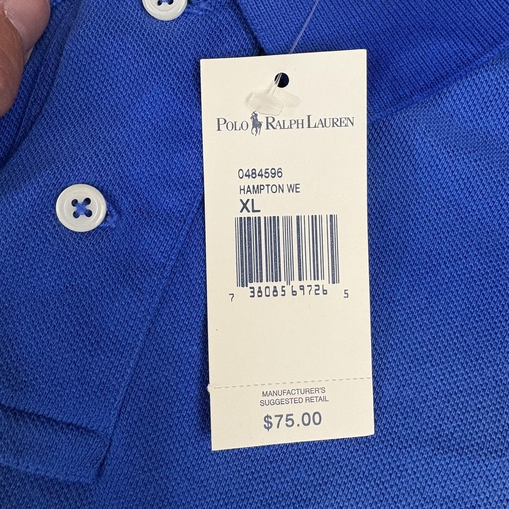 Polo Ralph Lauren Custom Fit Polo Shirt Mens XL Blue Yellow Ombre - Picture 4 of 7